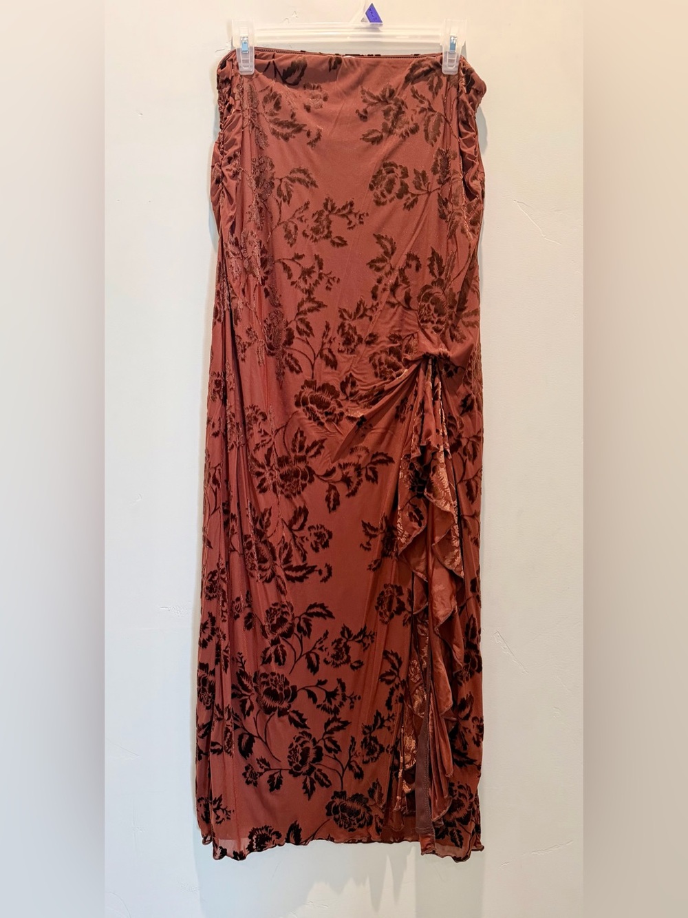 Altar'd State Rust Floral Maxi Skirt